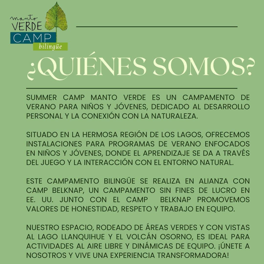 SUMMERCAMP MANTO VERDE
